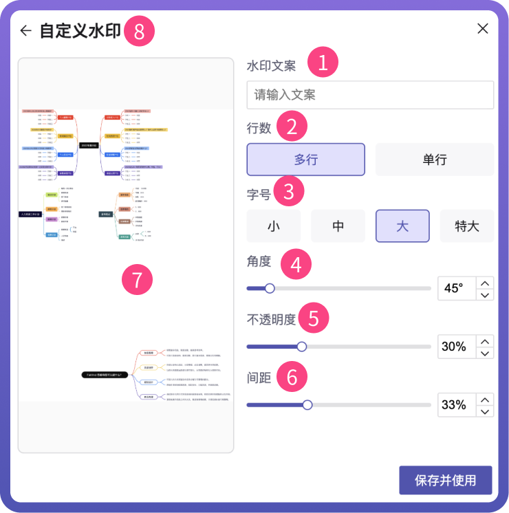 添加自定义水印