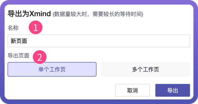 导出为Xmind